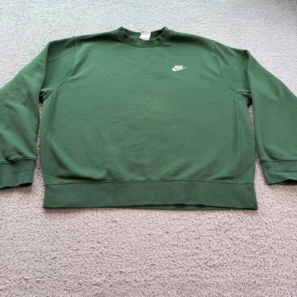 Nike Sportswear Club Fleece Crewneck Sweatshirt Green BV2662-323 Mens Large